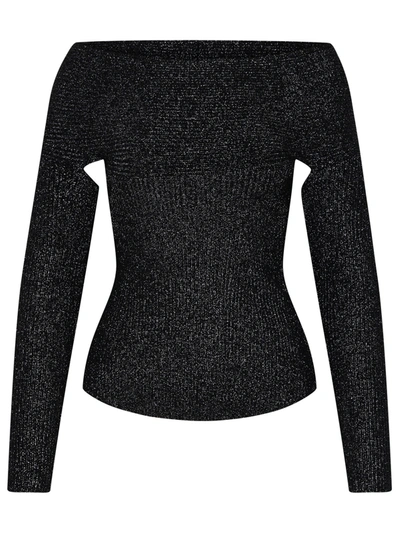 Shop Khaite Woman  Black Wool Blend Body Sweater