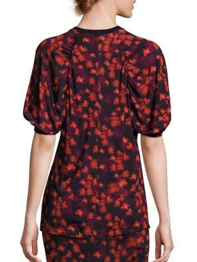 Shop Givenchy Floral Print Jersey Top In Multi