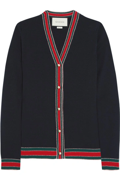 Shop Gucci Striped Wool Cardigan