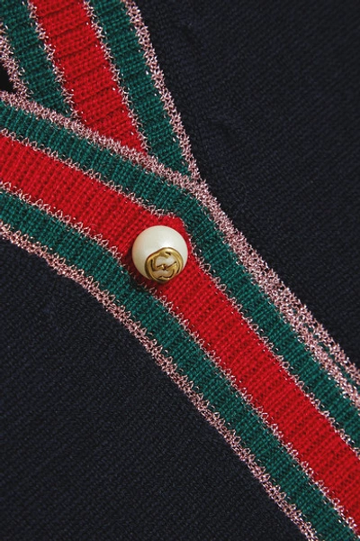 Shop Gucci Striped Wool Cardigan