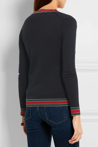 Shop Gucci Striped Wool Cardigan