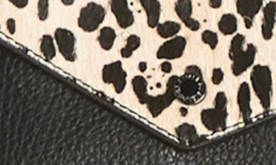 Shop Aimee Kestenberg Calgary Wallet In Black/ Wildcat Print Calf Hair