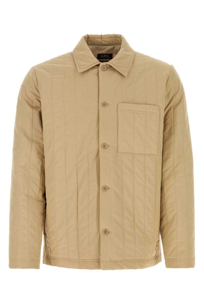 Shop Apc A.p.c. Shirts In Beige O Tan 