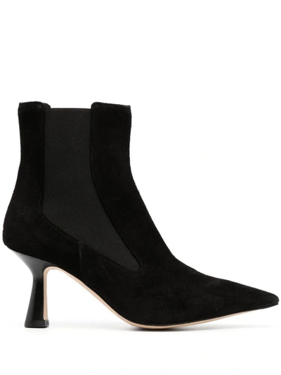 Shop Aeyde Selena Cow Suede Leather Shoes In Black