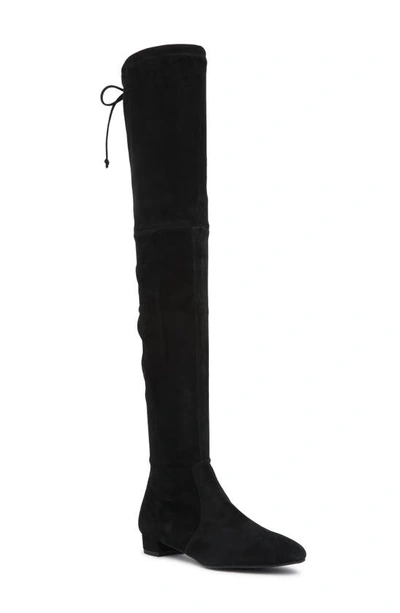 Stuart Weitzman Genna Over-the-knee Boot In Black Suede