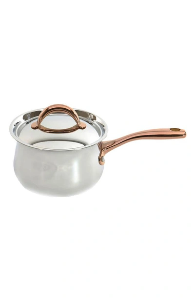 Shop Berghoff Ouro Gold Cookware Five-piece Set In Silver Rose Gold