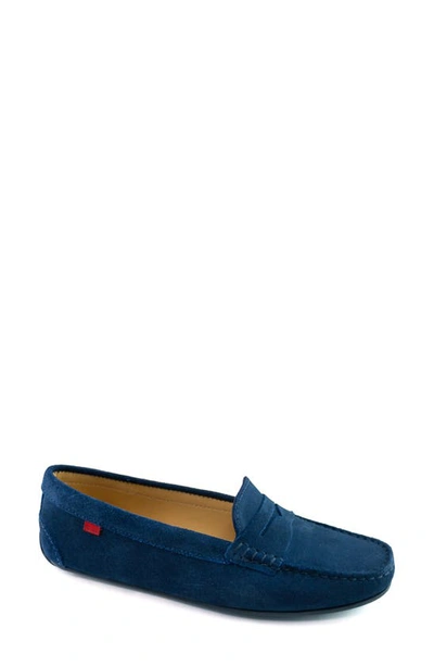 Shop Marc Joseph New York Naples Penny Loafer In Navy Suede