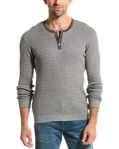 Shop John Varvatos Jennings Henley Sweater In Grey