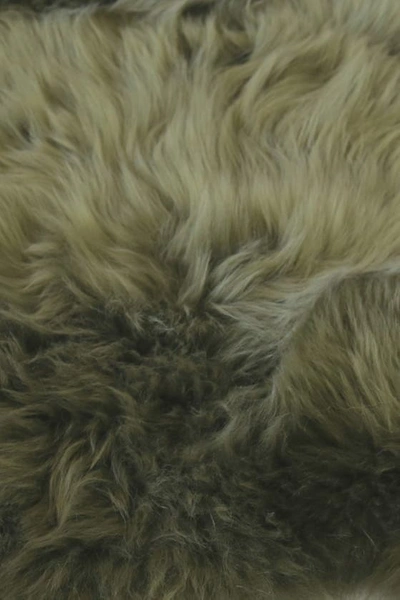 Shop Natural Milan Genuine Sheepskin Shearling Throw 24" X 36" In Khaki