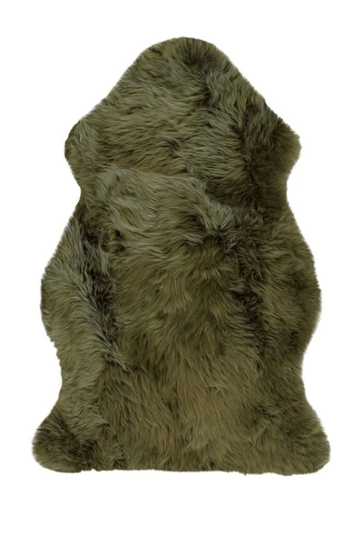 Natural Milan Genuine Sheep Shearling Single Sheepskin Rug In Khaki
