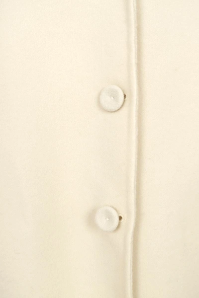 Shop Ermanno Scervino Embroidered Cloth Coat In White