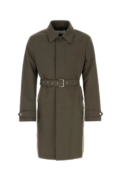 Shop Lanvin Trench In Sharkgrey