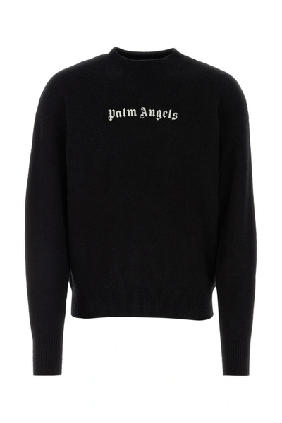 Shop Palm Angels Sweatshirts In Blackwhit