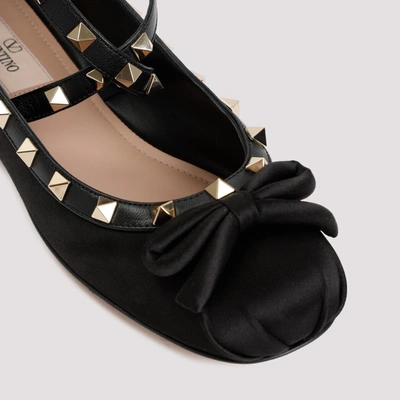 Shop Valentino Garavani  Rockstud Ballerinas Shoes In Black