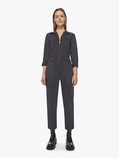Shop Mother The Specialist Jumpsuit Ankle Faded In Black