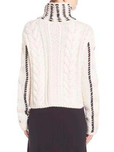 Shop Altuzarra Wool Blend Long Sleeve Sweater In Natural