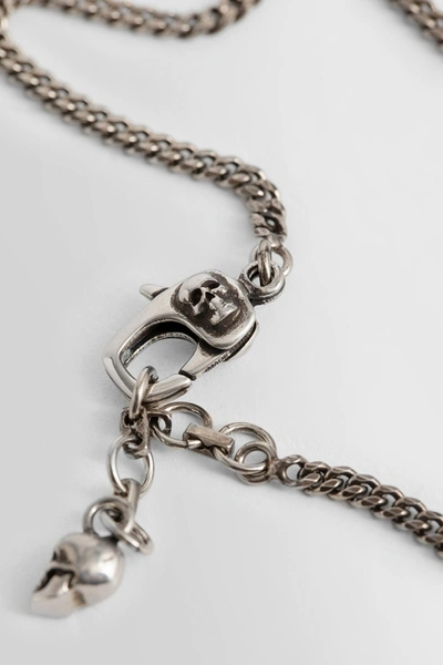 Shop Alexander Mcqueen Man Silver Necklaces