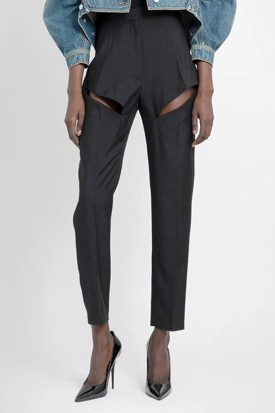 Shop Alexander Mcqueen Woman Black Trousers