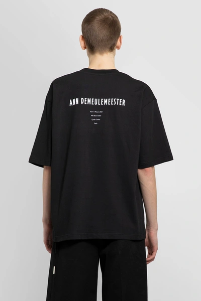 Shop Ann Demeulemeester Man Black T-shirts