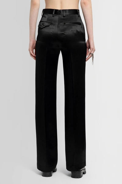 Shop Ann Demeulemeester Woman Black Trousers