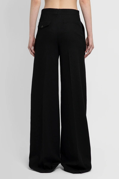 Shop Ann Demeulemeester Woman Black Trousers