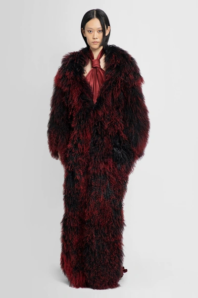Shop Ann Demeulemeester Woman Red Coats