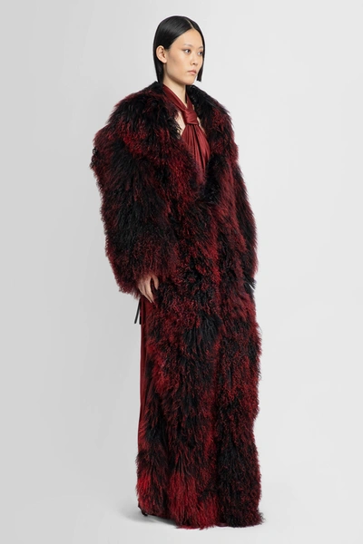 Shop Ann Demeulemeester Woman Red Coats