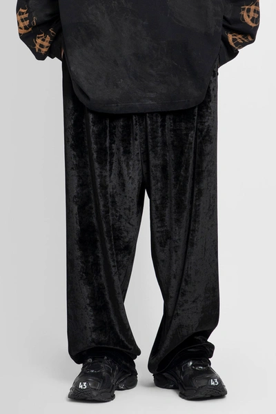 Shop Balenciaga Man Black Trousers
