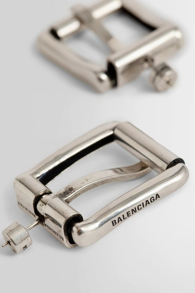 Shop Balenciaga Man Silver Earrings