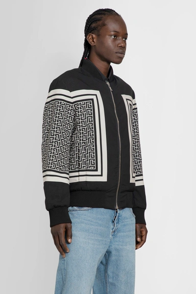 Shop Balmain Man Black&white Jackets