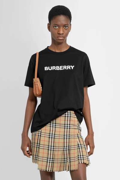 Shop Burberry Woman Black T-shirts