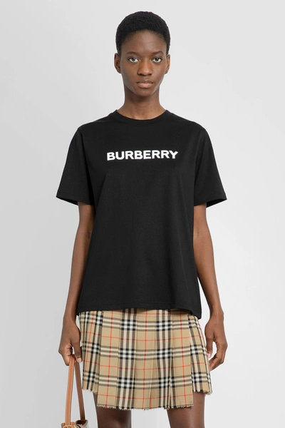 Shop Burberry Woman Black T-shirts