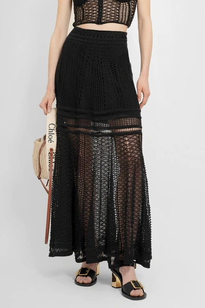 Shop Chloé Woman Black Skirts