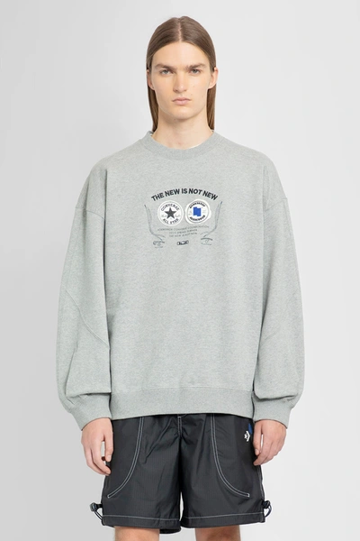 Shop Converse Man Grey Sweatshirts