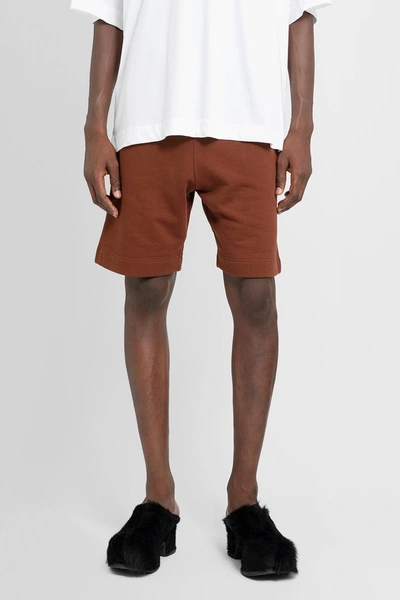 Shop Dries Van Noten Man Brown Shorts