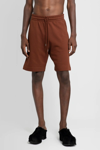 Shop Dries Van Noten Man Brown Shorts