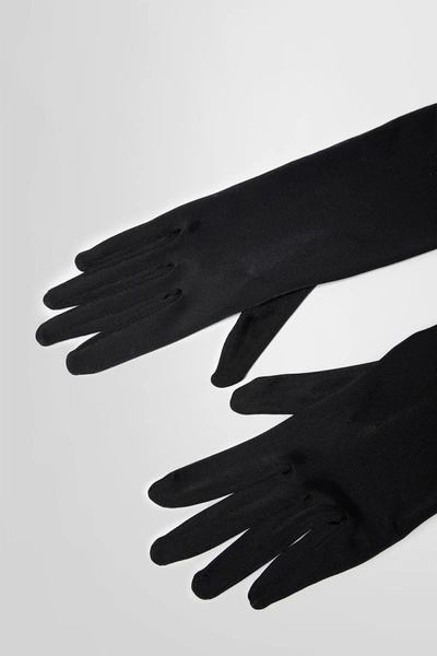Shop Dries Van Noten Woman Black Gloves