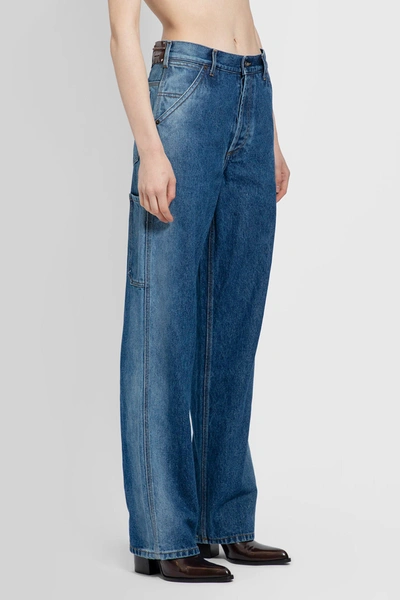 Shop Dries Van Noten Woman Blue Jeans