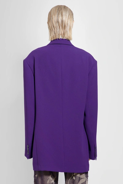 Shop Dries Van Noten Woman Purple Blazers