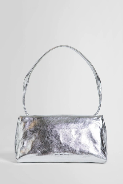 Shop Dries Van Noten Woman Silver Shoulder Bags