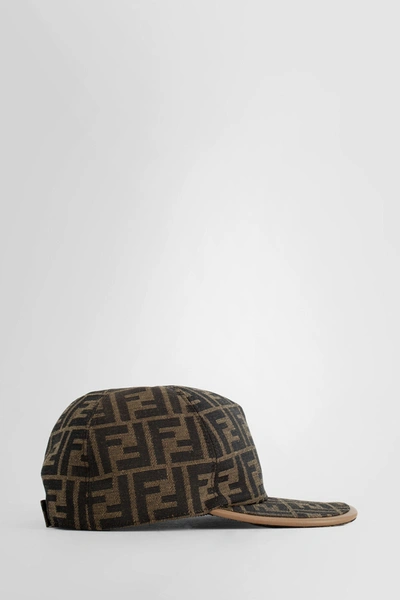 Shop Fendi Man Brown Hats