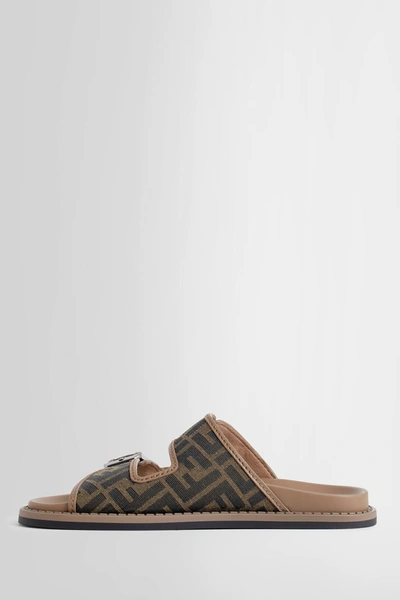 Shop Fendi Man Brown Sandals