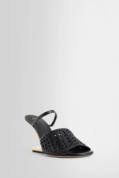 Shop Fendi Woman Black Sandals