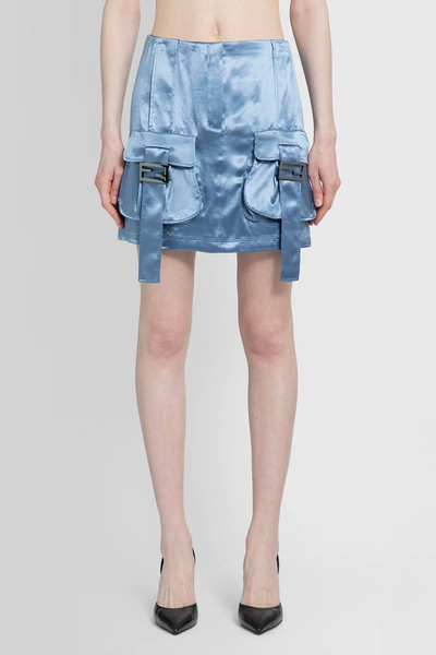 Shop Fendi Woman Blue Skirts