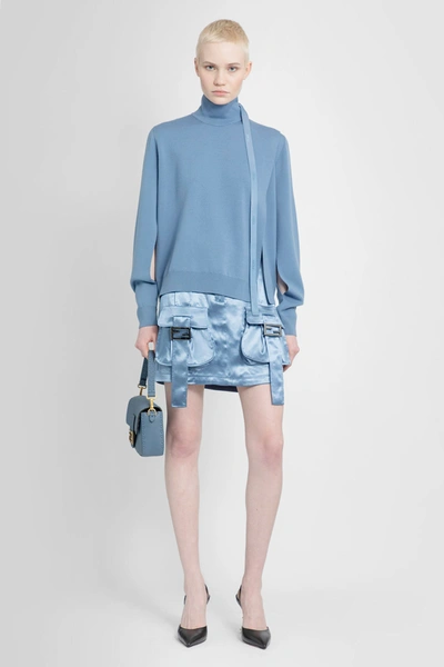Shop Fendi Woman Blue Skirts
