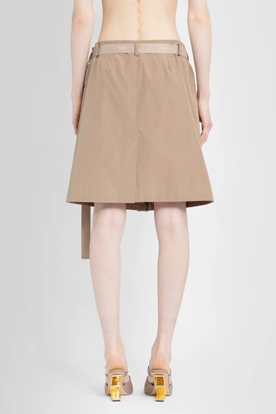 Shop Fendi Woman Brown Skirts