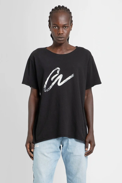 Shop Greg Lauren Man Black T-shirts