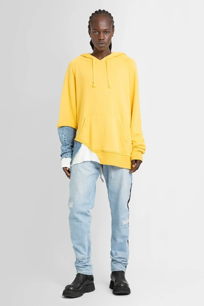 Shop Greg Lauren Man Yellow Sweatshirts
