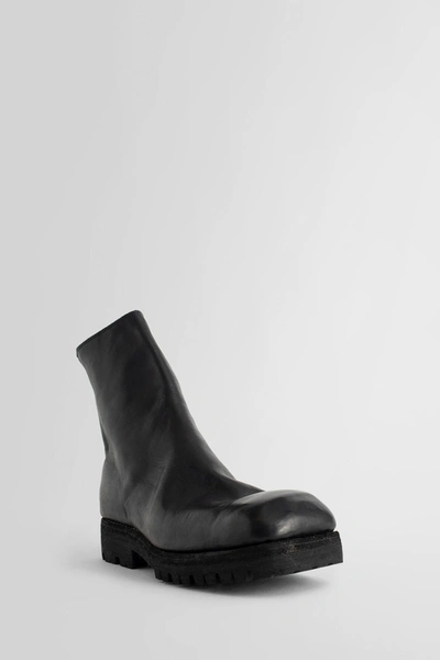 Guidi Round-head Short Boots In Black