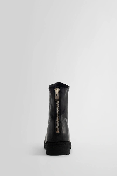 Guidi Round-head Short Boots In Black